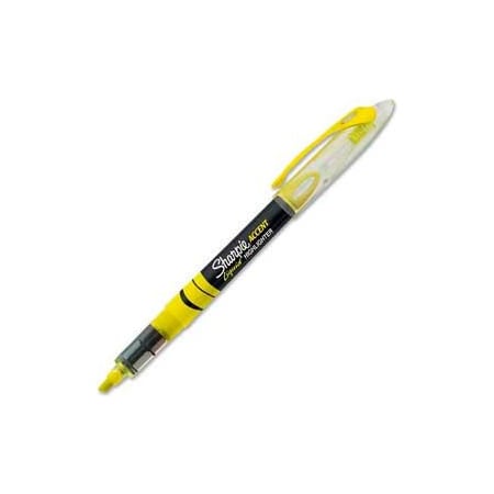 Sanford Sharpie  Accent Pen Style Liquid Highlighter, Chisel Tip, Fluorescent Yellow Ink, Dozen 1754463